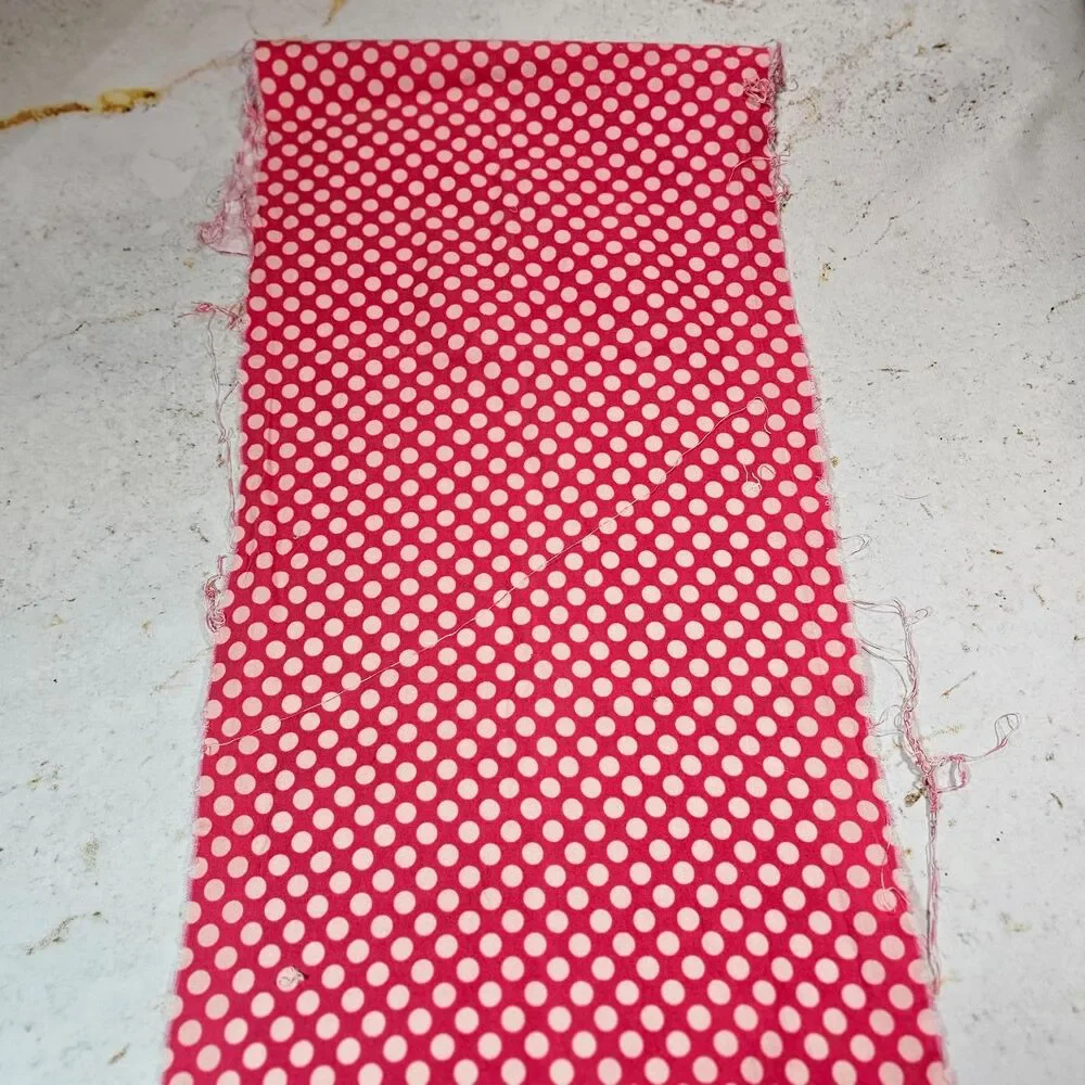 Riley Blake Summer Song My Mind's Eye Pink Polka Dot Flannel Fabric 17x44
